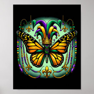 Affiche Jester Papillon Monarque Mardi Gras