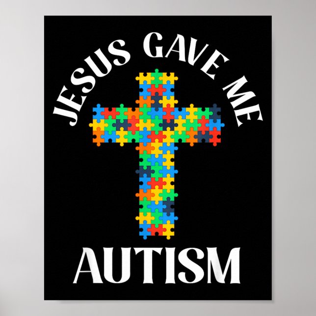 Affiche Jésus a donné la sensibilisation à l'autisme chrét (Devant)