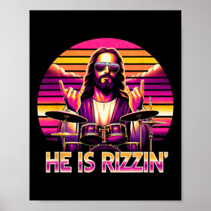 Affiche Jésus A Rizzen Il Rizzin' Drôle Christian Et