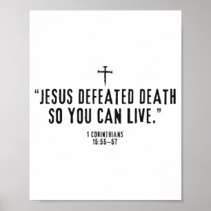 Affiche Jésus a vaincu la mort pour que vous puissiez vivr