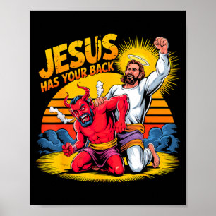 Affiche Jésus a votre dos foi chrétienne