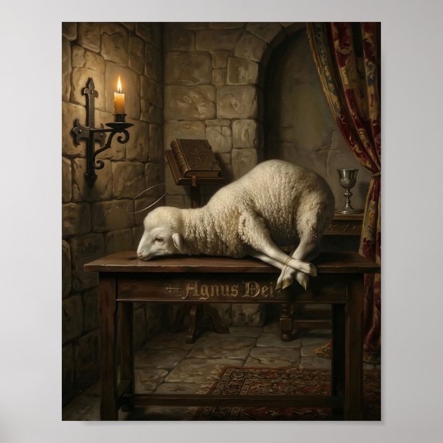 Affiche Jésus Agneau de Dieu - Agnus Dei (Devant)