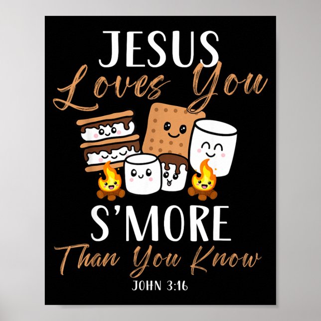 Affiche Jésus aime plus christianisme église campeur campi (Devant)