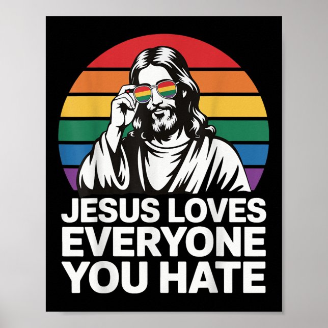 Affiche Jésus aime tous ceux que vous haïssez (Devant)