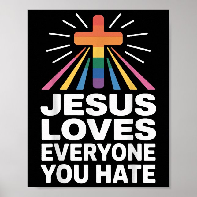 Affiche Jésus aime tous ceux que vous haïssez (Devant)