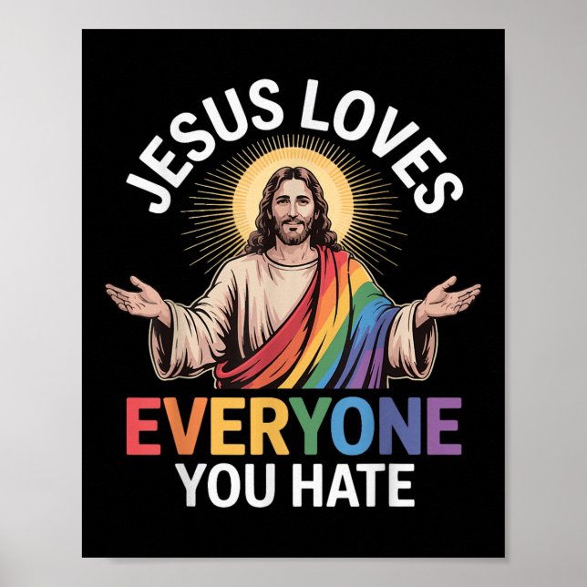 Affiche Jésus aime tous ceux que vous haïssez (Devant)