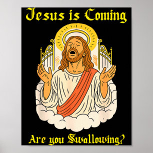 Affiche Jésus arrive êtes-vous chrétien Jésus disant désac