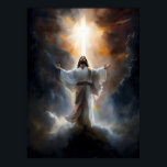 Affiche Jésus Ascend Au Ciel<br><div class="desc">Avec la scène biblique transcendante de "Jésus Ascension au Ciel". Cette oeuvre d'art saisit magnifiquement l'essence de l'ascension, de la foi et du glorieux départ du Sauveur à Sa demeure céleste. L'Ascension de Jésus, moment charnière de la foi chrétienne, signifie son retour au côté du Père et la promesse de...</div>