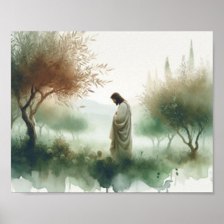 Affiche Jésus au jardin de Gethsémani