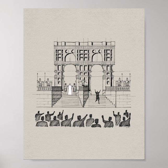 Affiche Jésus avant Pilate - Roi des Juifs Mur de la Bible (Devant)