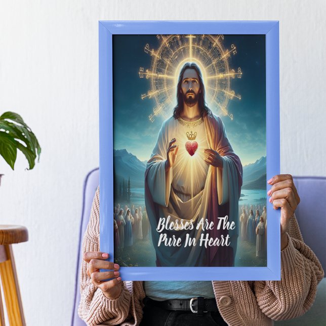 Affiche Jésus bénit la Pure : Coeur au milieu de beaucoup (Créateur téléchargé)