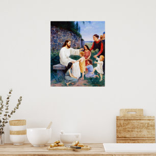 Affiche Jésus bénit les enfants Elin Danielson-Gambogi