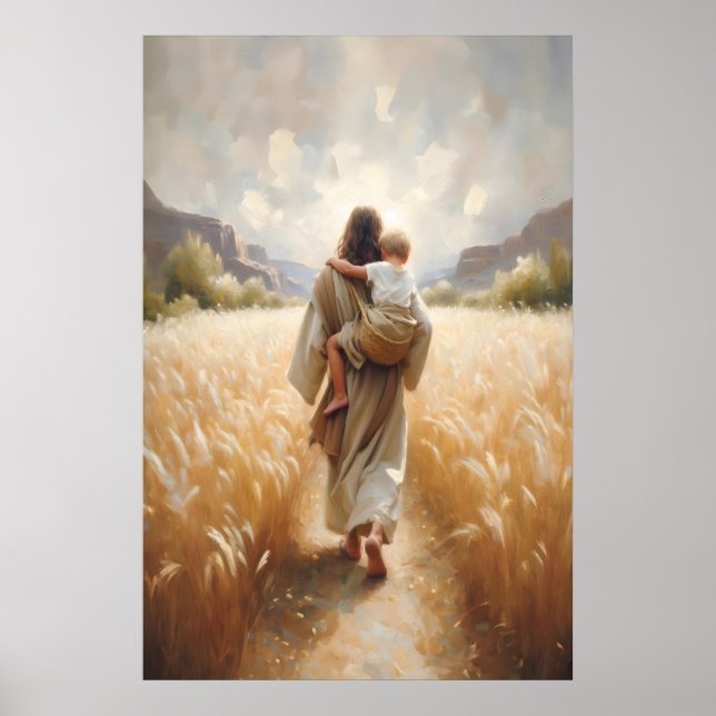 Affiche Jesus Carrying Child Jesus and Boy Jesus and Kids  (Devant)