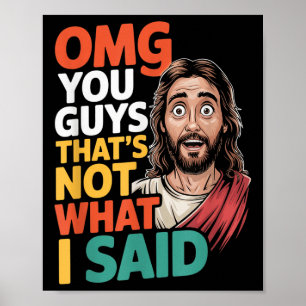 Affiche Jésus Ce N'est Pas Ce Que Dieu Religieux Chrétien