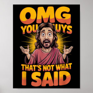 Affiche Jésus Ce N'est Pas Ce Que Dieu Religieux Chrétien
