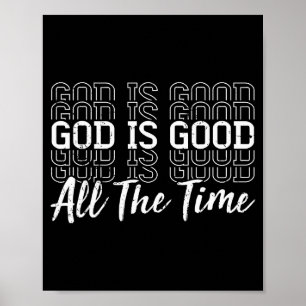 Affiche Jésus chrétien Dieu est bon tout le temps Religieu
