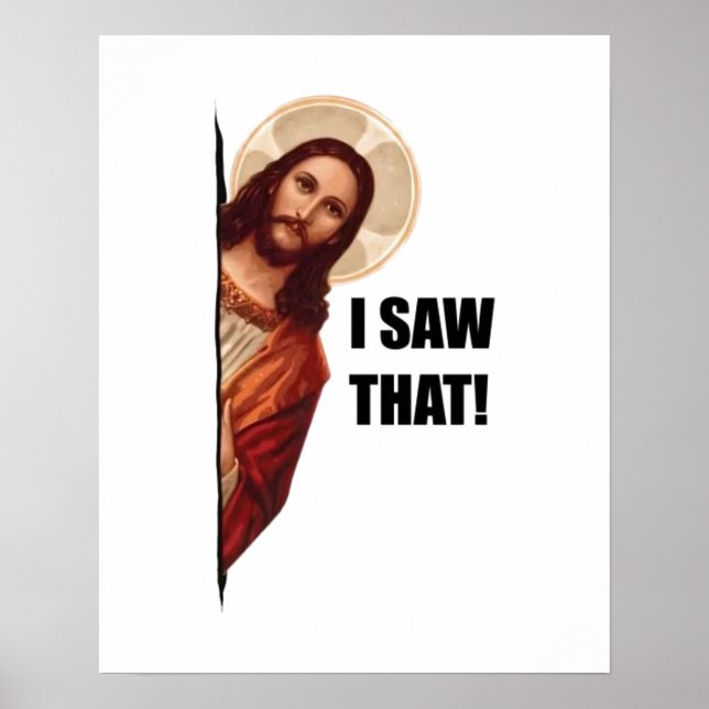 Affiche Jésus chrétien vous regarde, Jésus j'ai vu ça (Devant)