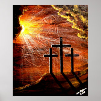 Affiche Jésus Christ amour de Dieu Croix Crucifix
