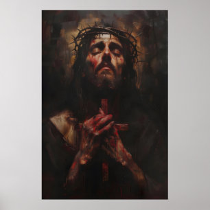 Affiche Jésus-Christ avec couronne d'épines Art, Numérique