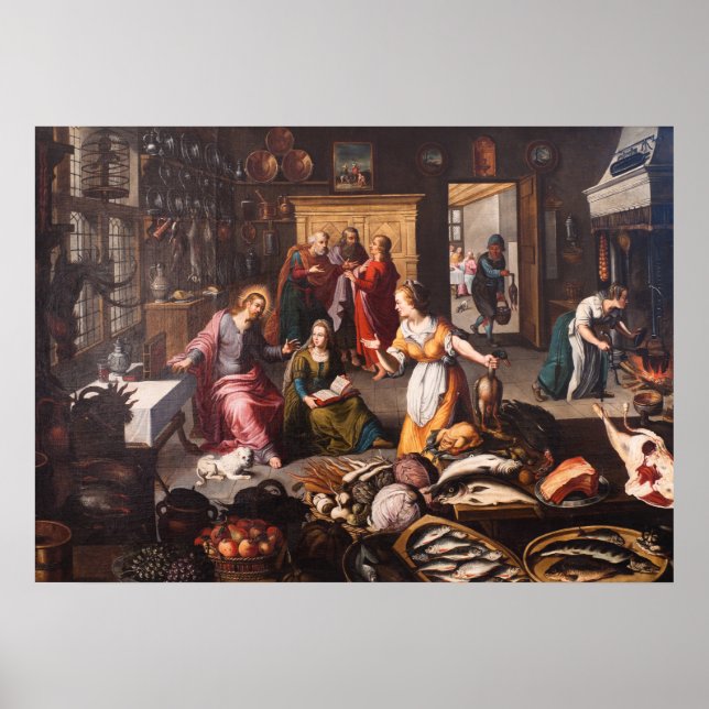 Affiche Jésus-Christ avec Marthe et Marie - Joos Goemaere (Devant)