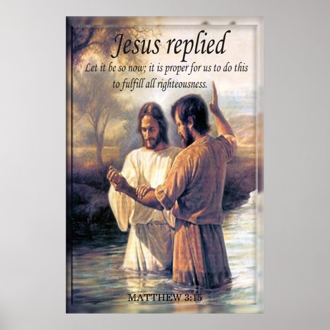 Affiche Jésus Christ Baptême image un (Devant)