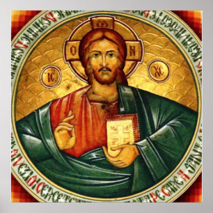Affiche Jésus-Christ Hristos Pantocrator