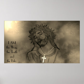 Affiche Jésus Christ- Je suis le chemin, la vérité, la vie