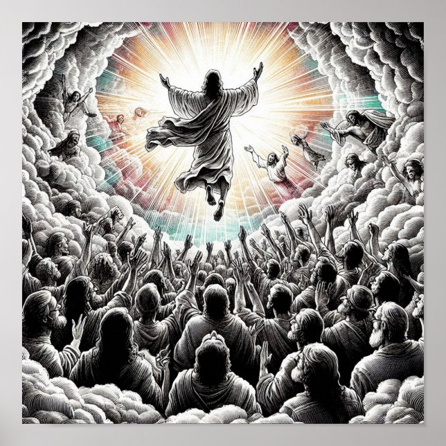 Affiche Jésus Christ Le Rapace Art Religieux Chrétien (Devant)