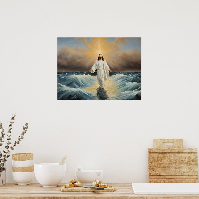Affiche Jésus-Christ marchant sur l'eau (Cuisine)