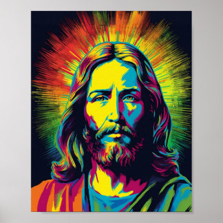 Affiche Jésus Christ Pop Art - Art Généré par l'IA