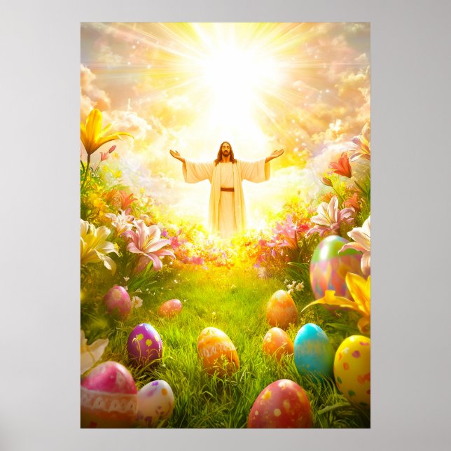 Affiche Jésus Christ Résurrection de Pâques (Devant)