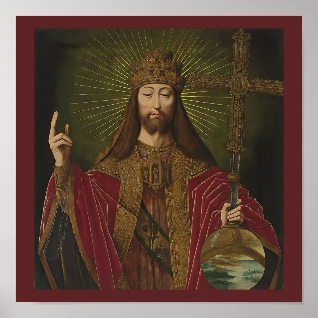 Affiche Jésus Christ Sauveur du monde Benson (Devant)