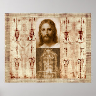Affiche Jésus-Christ Suaire de Turin Saint-Face