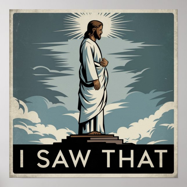 Affiche Jésus-Christ vous regarde, Jésus Je l'ai vu (Devant)