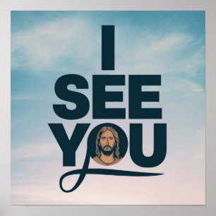 Affiche Jésus-Christ vous regarde, Jésus je te vois