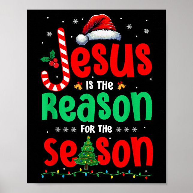 Affiche Jésus Costume Fier Raison De La Saison Noël Sa (Devant)
