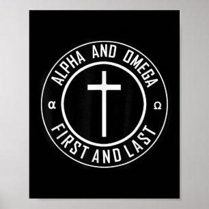 Affiche Jésus Croix Cercle Drôle Alpha Et Oméga - Premier