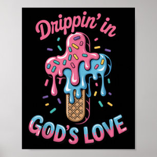 Affiche Jésus Cross Dieux Aimer Enfants Christian Ice Crea