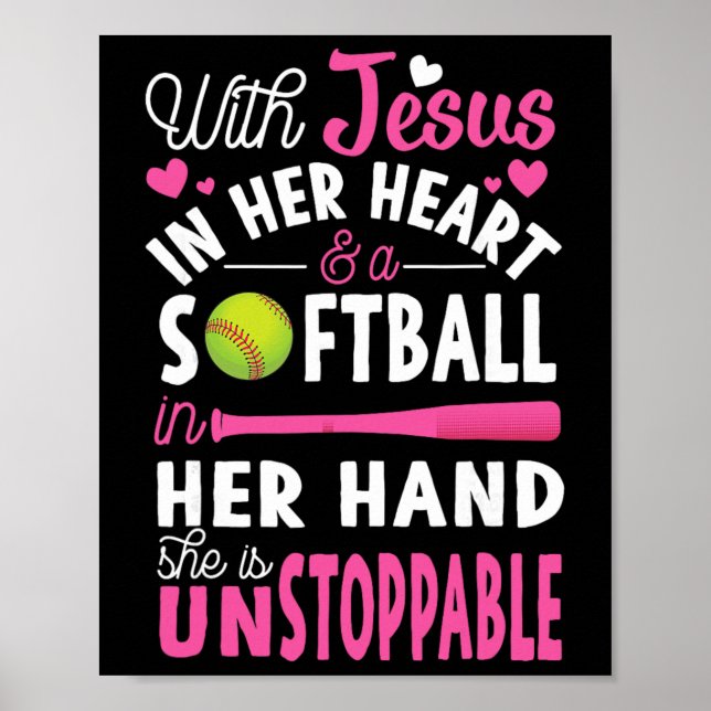 Affiche Jésus dans son cœur, main douce, cadeau drôle de p (Devant)