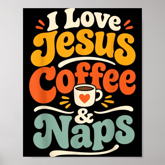 Affiche Jésus drôle Café Foi chrétienne Prière du matin (Devant)