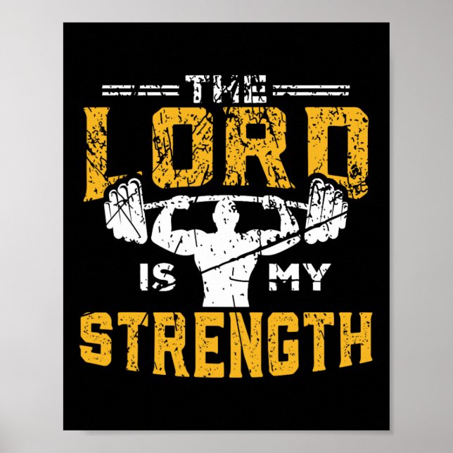 Affiche Jésus Entraînement Le Seigneur Est Ma Force Christ (Devant)