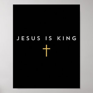 Affiche Jésus est la Croix du Roi Foi chrétienne mince Jés
