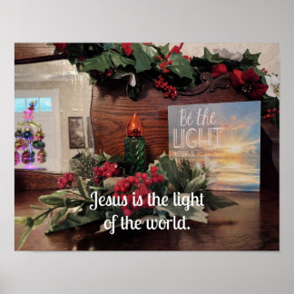 Affiche Jésus est la lumière du monde.