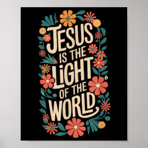 Affiche Jésus Est La Lumière Religieuse Chrétienne
