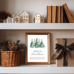 Affiche Jésus est la raison de la saison Aquarelle Arbre