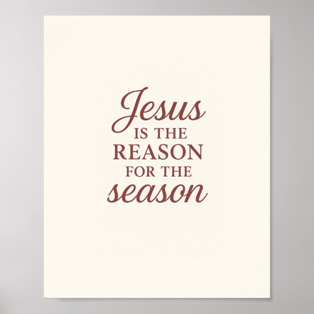 Affiche Jésus est la raison de la saison – Citation de foi (Devant)