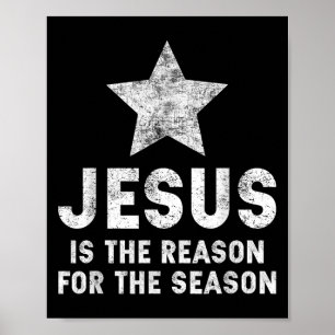 Affiche Jésus est la raison de la saison de la foi chrétie