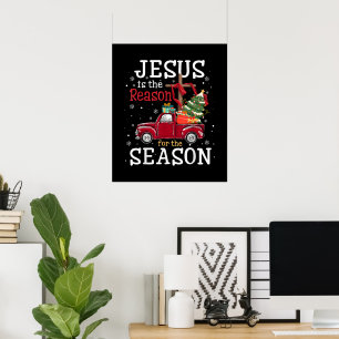 Affiche Jésus est la raison de la saison de la foi chrétie