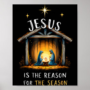 Affiche Jésus est la raison de la saison de la foi chrétie