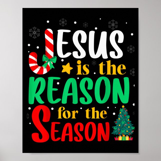 Affiche Jésus Est La Raison De La Saison De Noël Chris (Devant)